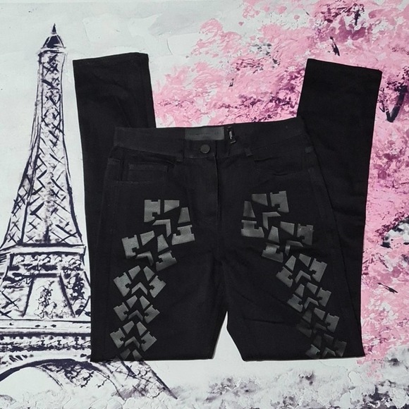 Alexander Wang x HM Black Skinny Jeans Size 4‎ - Picture 1 of 7